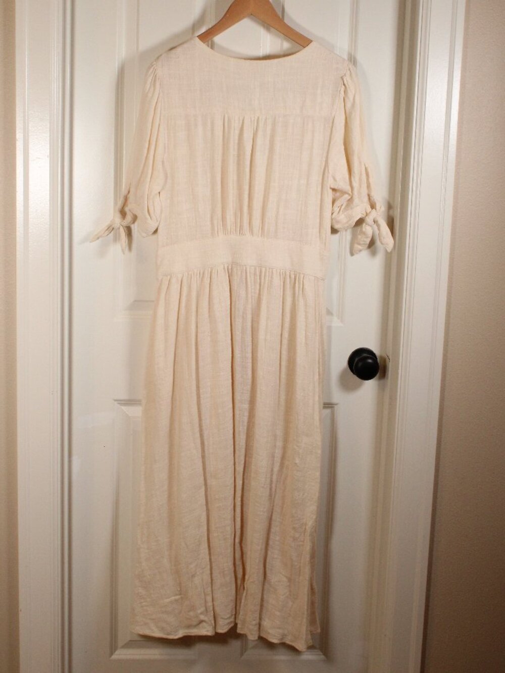 Free People Love of my life midi dress cream dress size large - Picture 4 of 6